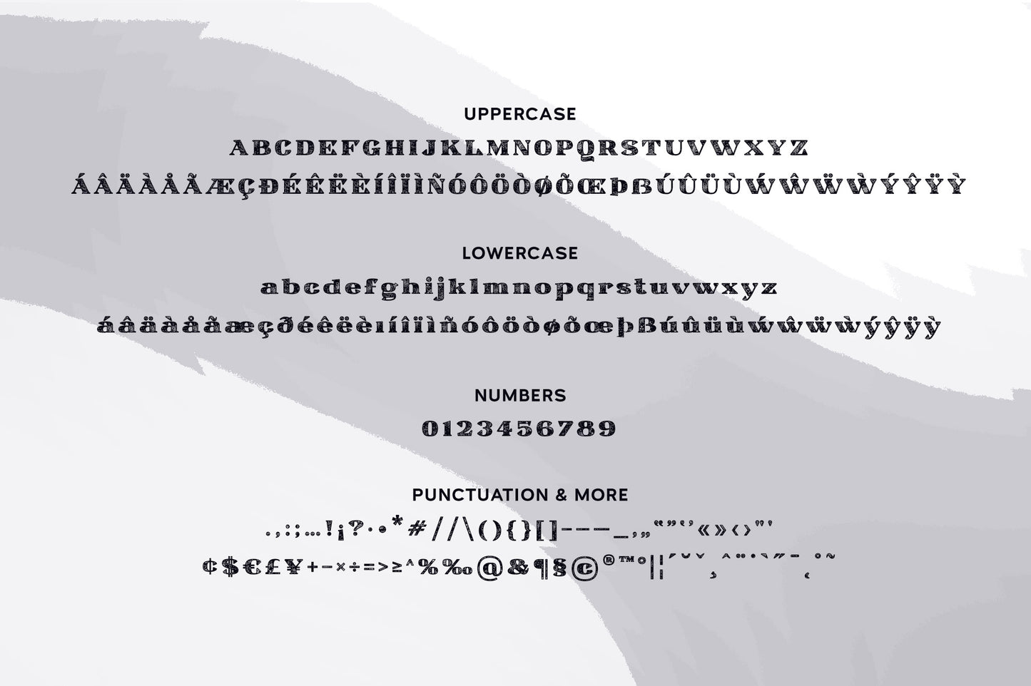 Ardin font specimen