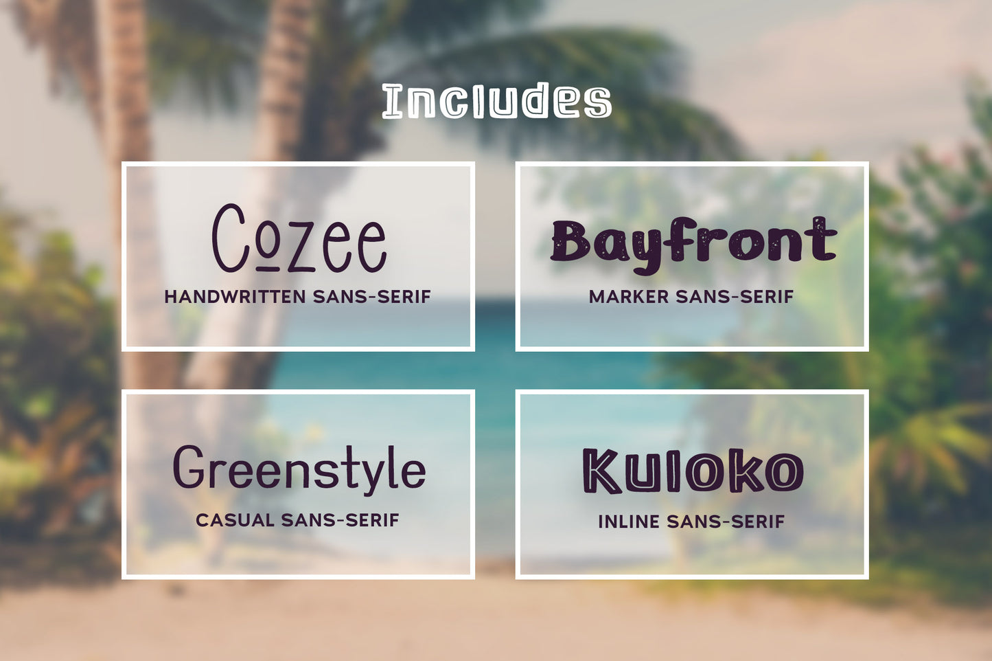 Tropical Island Vibes Font Bundle
