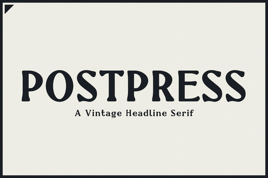 Postpress Vintage Industrial Serif