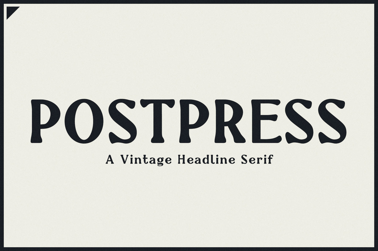 Postpress Vintage Industrial Serif