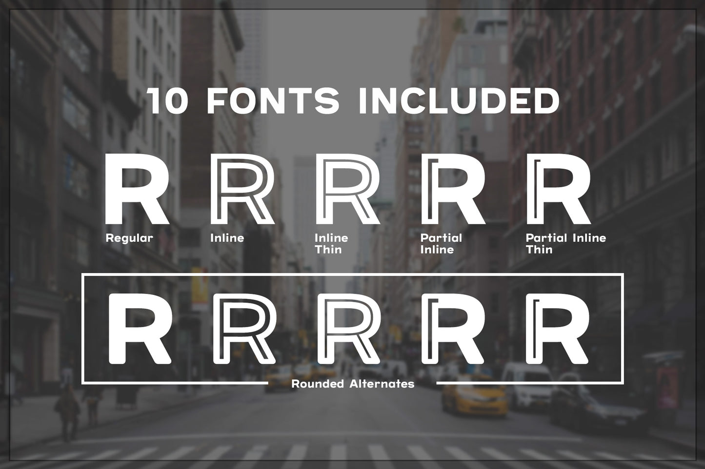 Provoke Inline Sans Serif