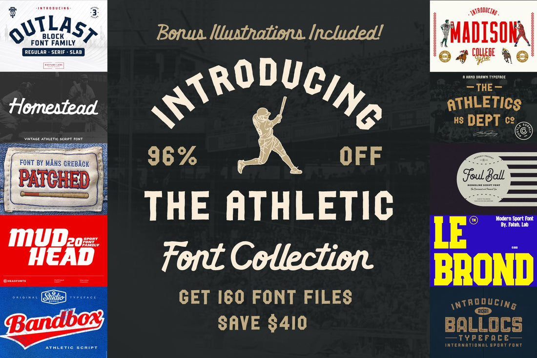 This Athletic Font Collection is a Home Run!