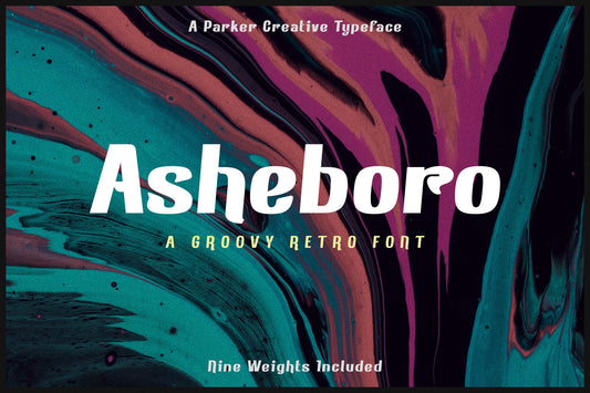 Asheboro | Groovy Retro Modern Font