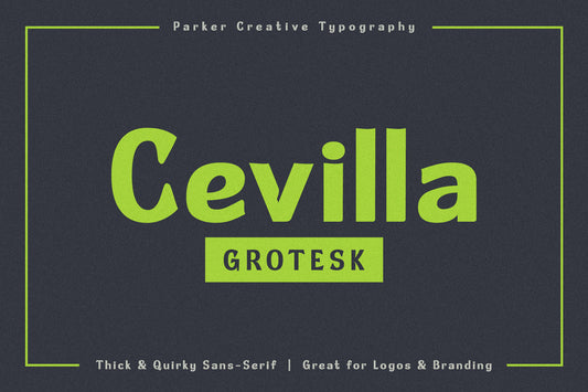 Cevilla Grotesk - Thick & Quirky Sans Serif