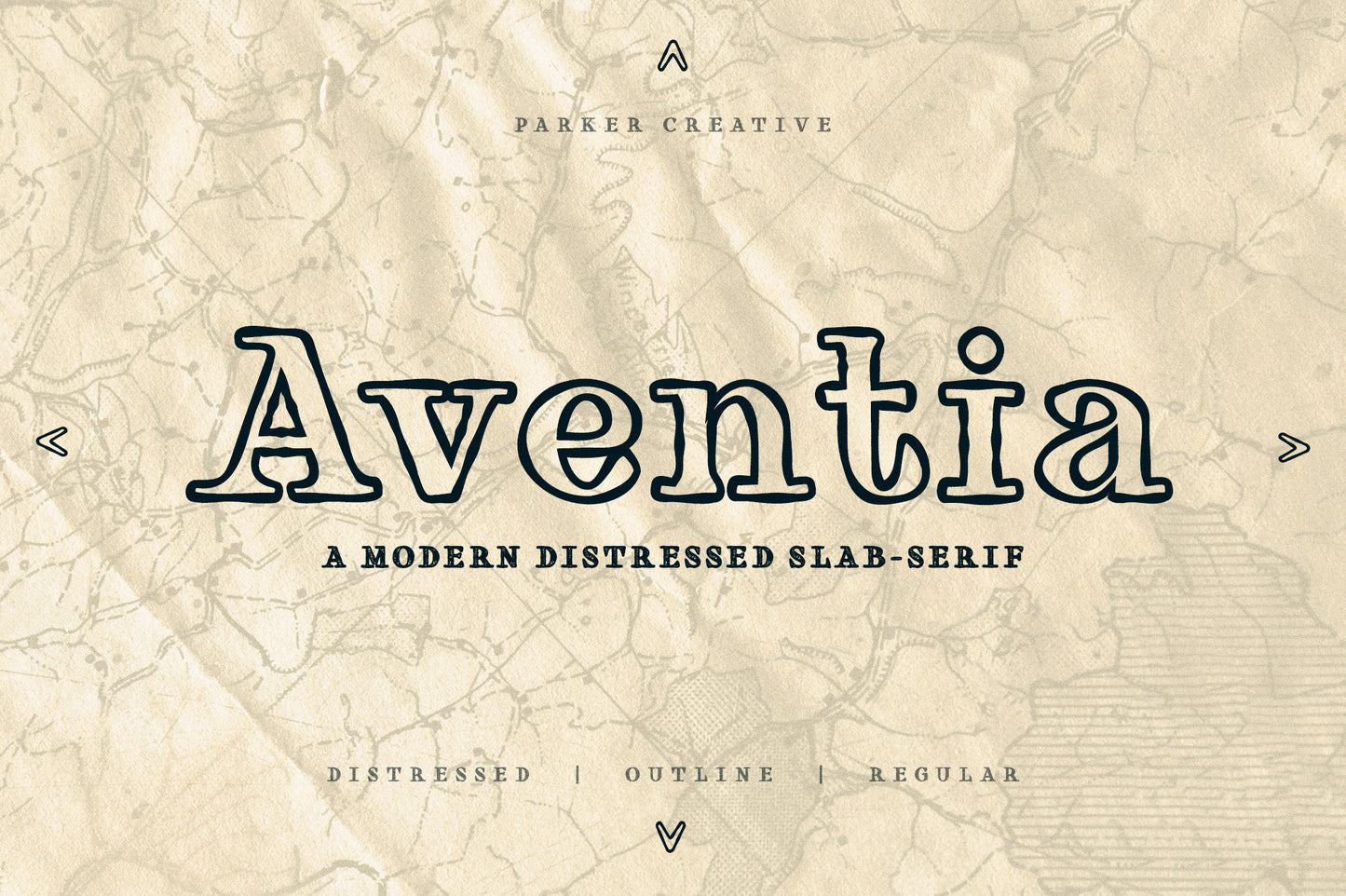 Aventia - A Modern Distressed Slab Serif