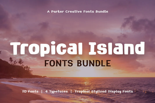 Tropical Island Vibes Font Bundle