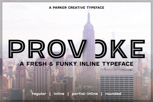 Provoke Inline Sans Serif